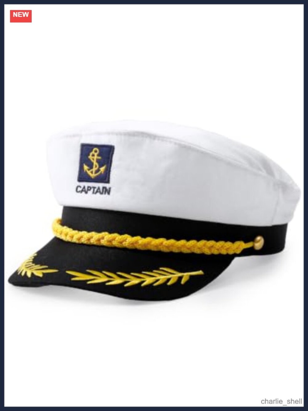 Men's Yacht Captain Hat Snapback Adjustable Costume Party Hat